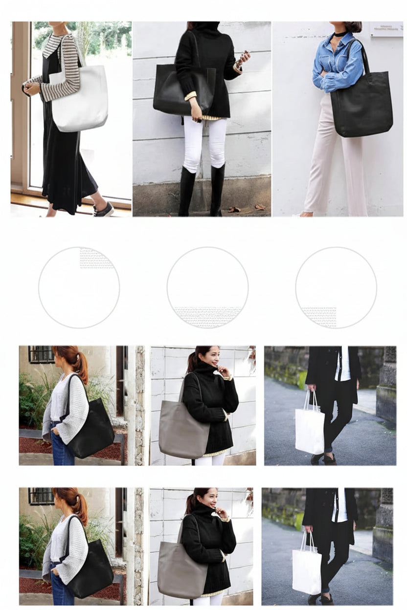 Luxury Bag Casual Tote Fashion Handbag Soft Cowhide