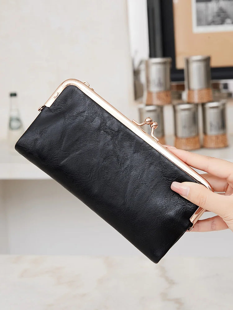Multi Functional Long Wallet Vintage Clutch Coin Purse Card Holder Zipper Wallet