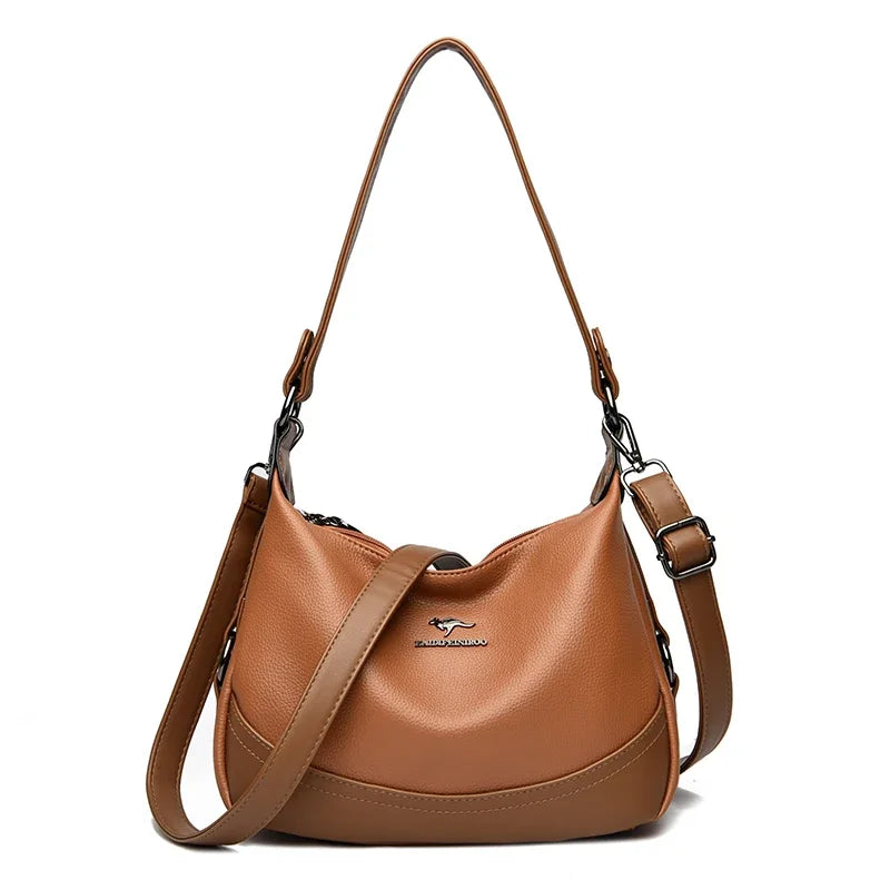 High-Quality Leather Handbag Luxury Design Shoulder Bag