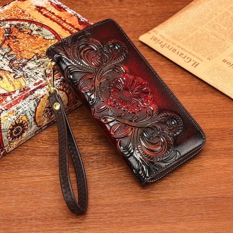 Luxury Designer Long Wallet Women Mobile Phone Wrist Wallet