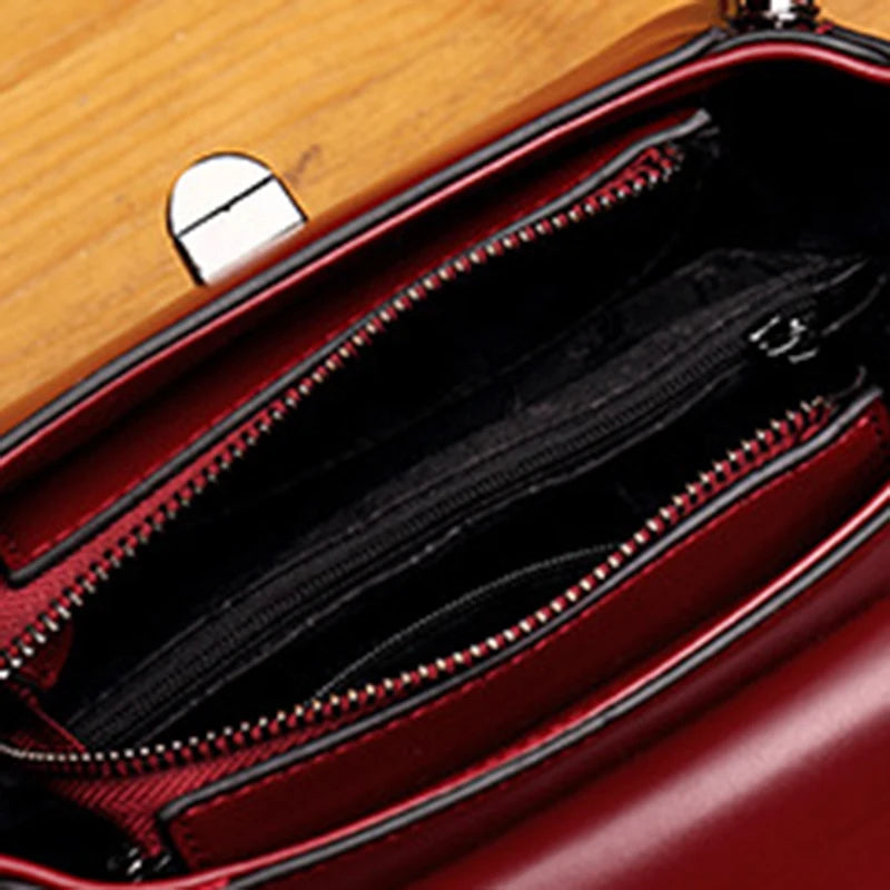 Mini Elegant Bucket Bag Genuine Leather Retro Fashion Bag