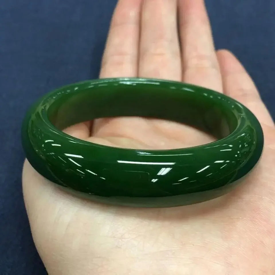 100% Green Burma Jade Bangle Bracelet
