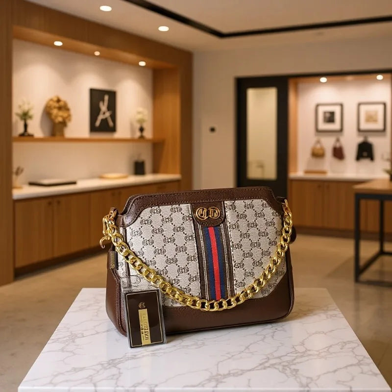 Fashionable Cool Women's Bag PU Leather Crossbody Shoulder Handbag Square Shape