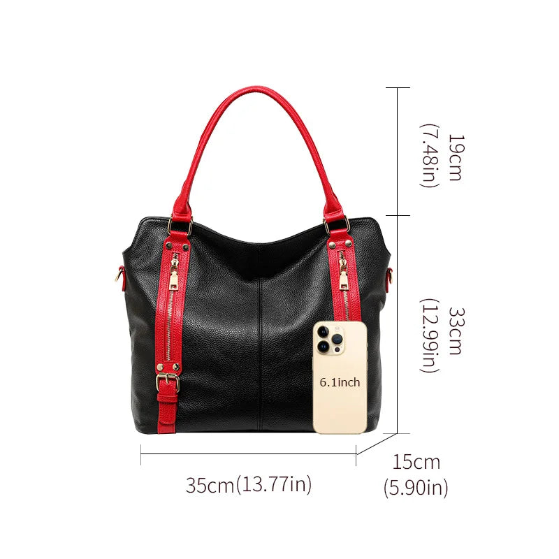 Ladies leisure soft large tote fashion handbag shoulder bag