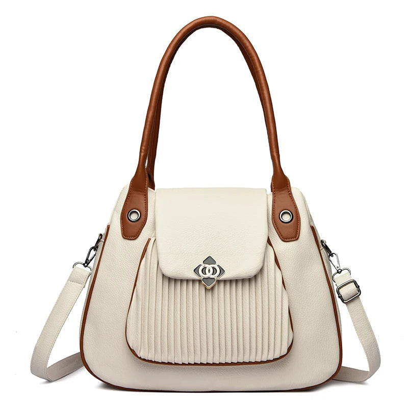 Genuine Brand Top Quality Leather Bags Top-Handle Design Bags Ladies Casual Tote