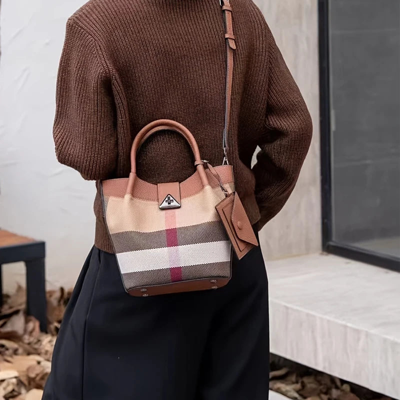 Tote Bag Genuine Leather Canvas Shoulder Bags Fashion Hobo Bags Large Purse