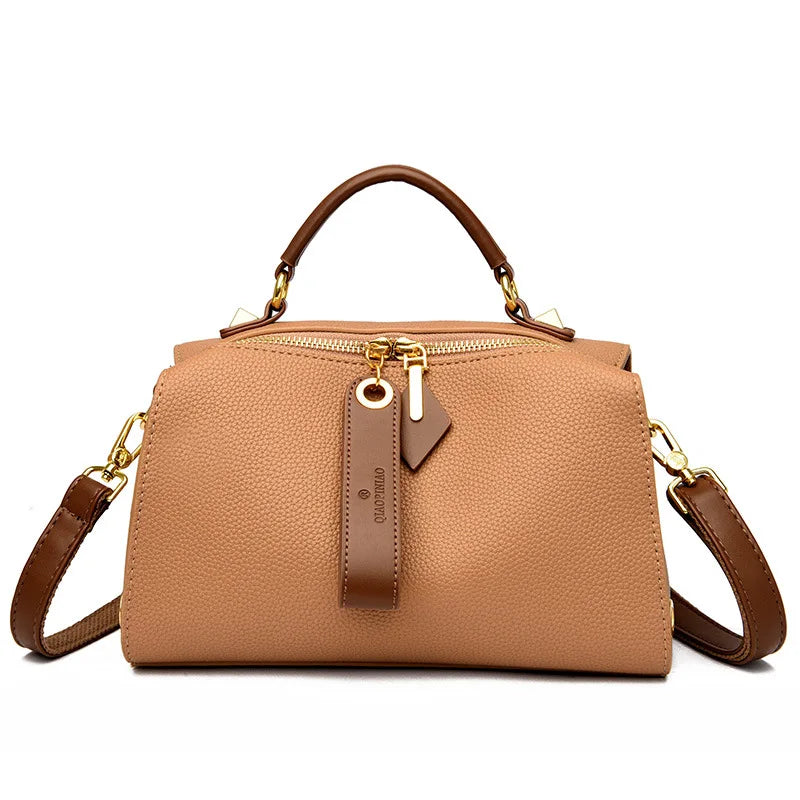 Sophisticated Shoulder Bag Soft Genuine Leather