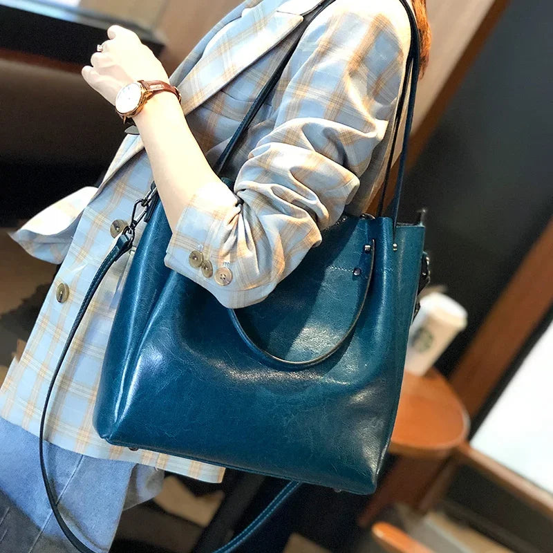 Women's Natural Cow Genuine Leather Handbags