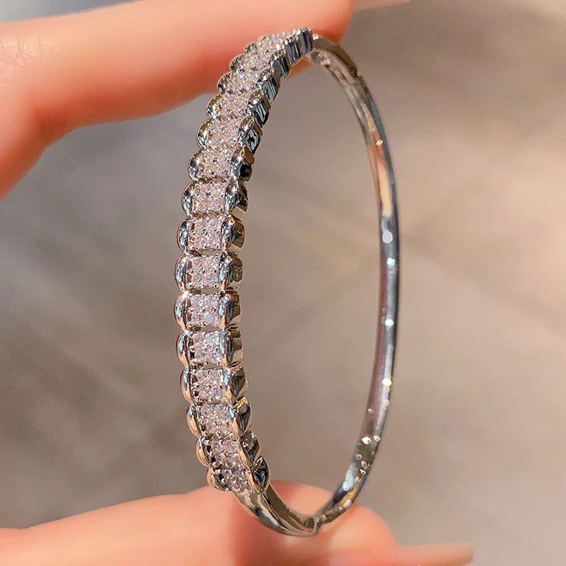 Fashion Zircon Luxury Adjustable Full Bangle Fashion Women's Bracelet Jewelry