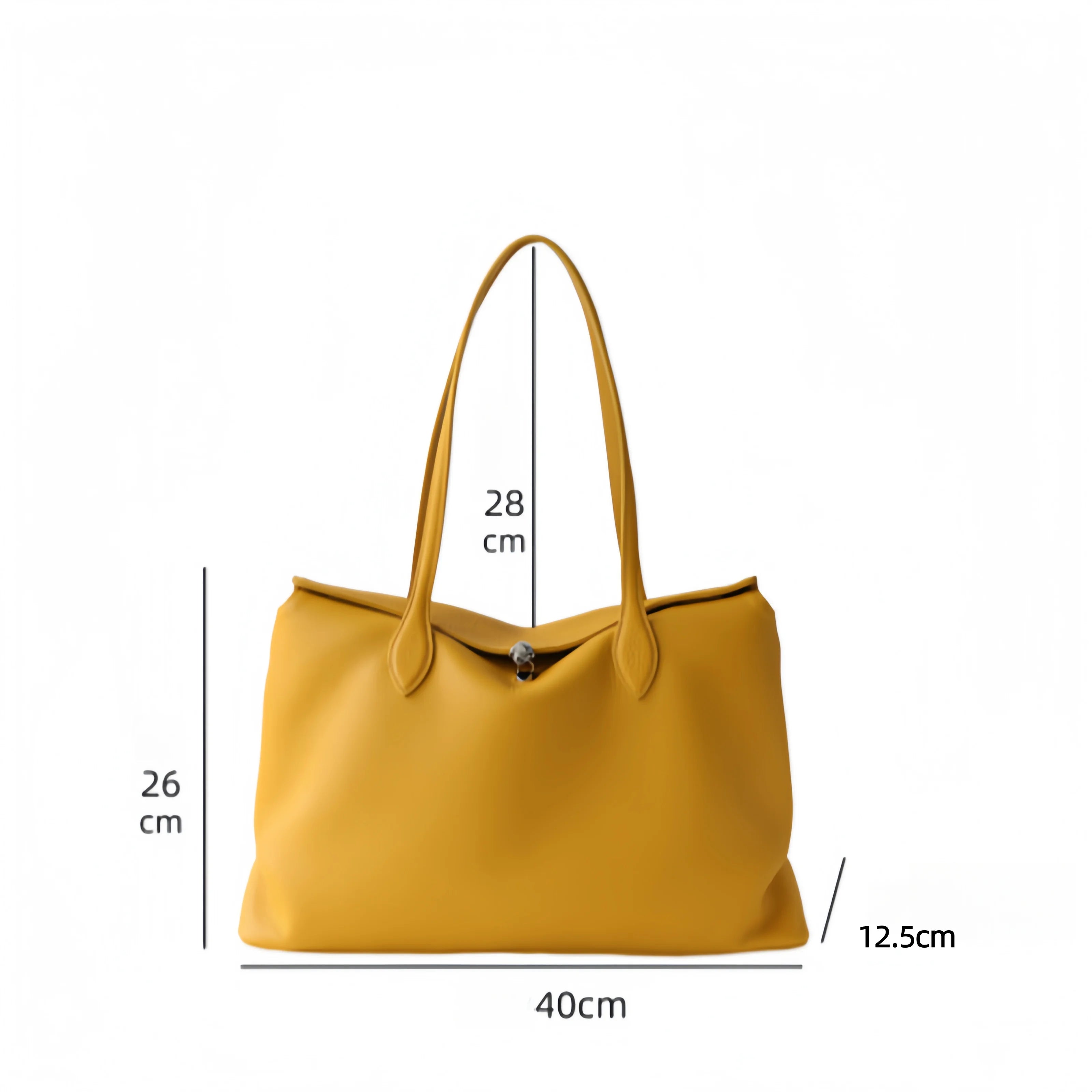 Genuine Leather Tote Bag Large Capacity Shoulder Bag