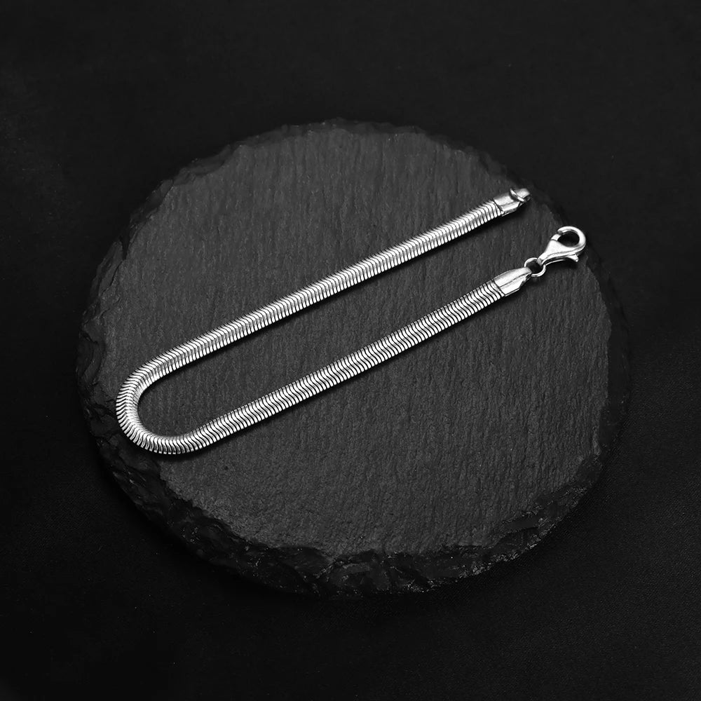 925 sterling silver Snake Chain Bracelet Classic Charm Bracelet
