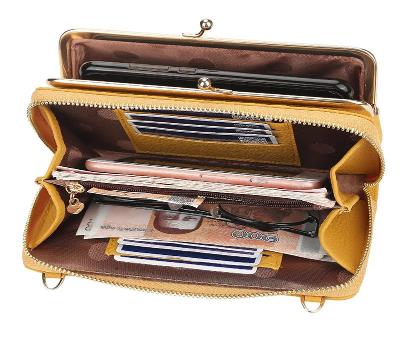 Multifunctional Crossbody Wallet Horizontal Zipper Organizer