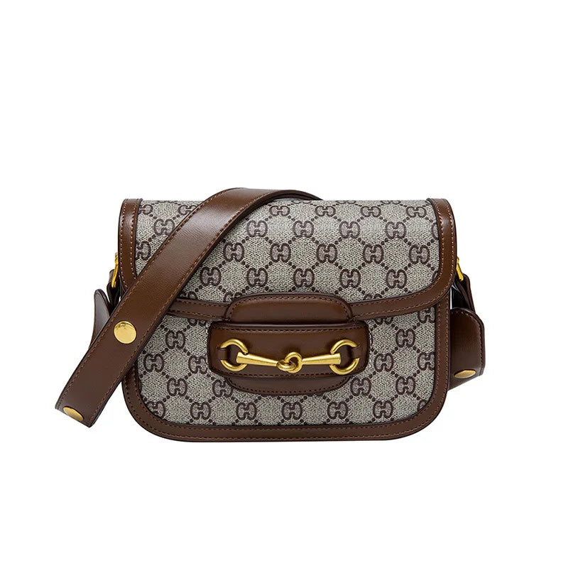 Genuine leather saddle bag versatile niche trend crossbody bag