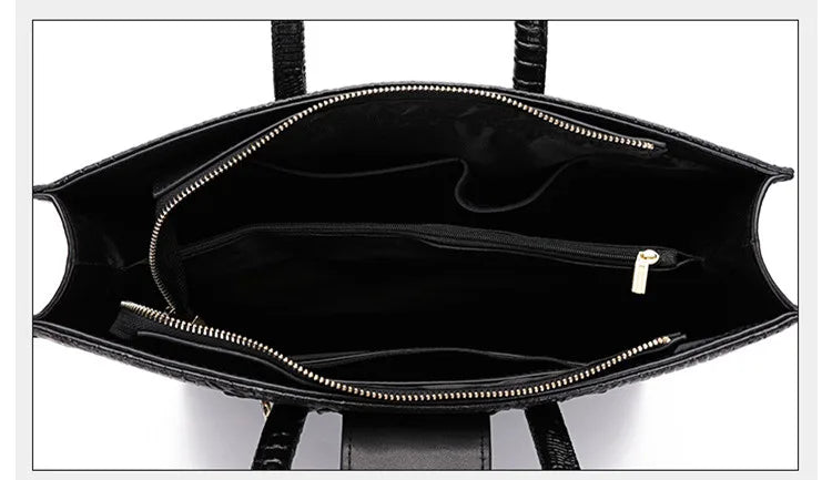 Leather Business Women's Briefcase 14 Inch Laptop Bag Cowhide Portable Handbags
