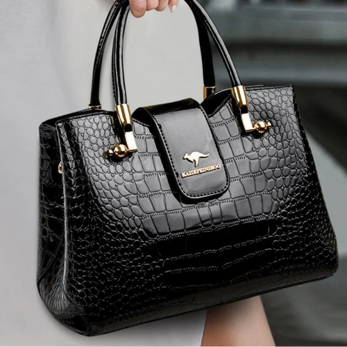 Casual Tote Bag Oil PU Leather Handbag Crossbody Bag