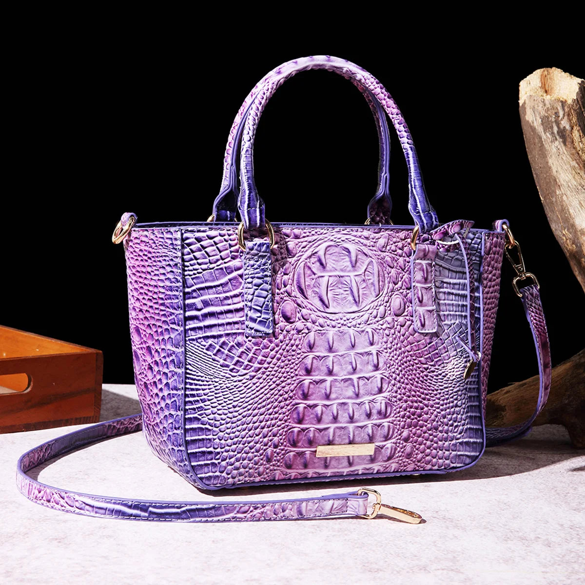 Crocodile Pattern Crossbody Bag Fashion Design Luxury Bag