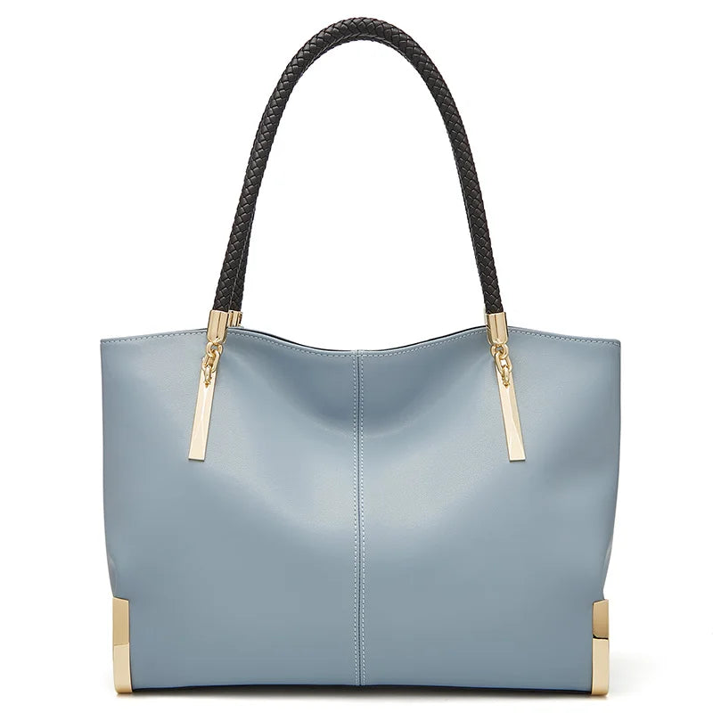 Stylish Women Cowhide Leather Handbag Luxury Design Shoulder Bag