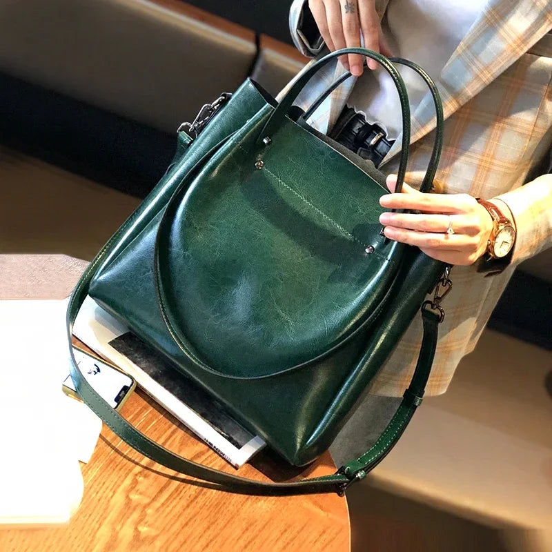 Women's Natural Cow Genuine Leather Handbags