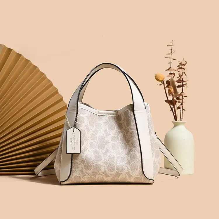 Stylish Design Luxury Leather Tote Large Capacity Elegant Handbag