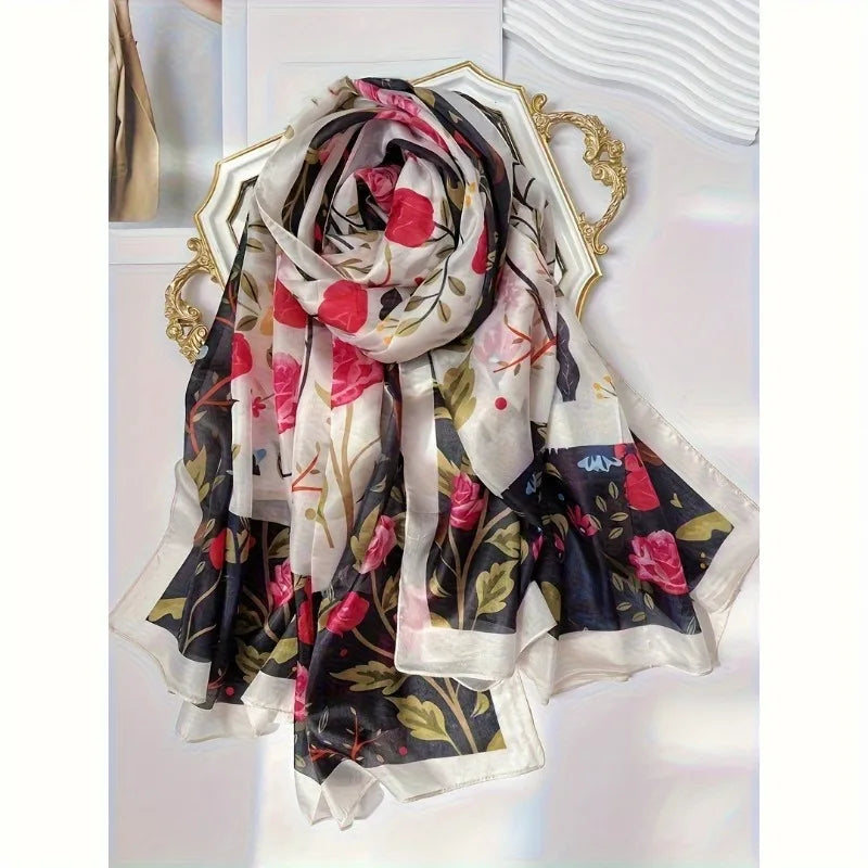 Lightweight 100% Mulberry Silk Oblong Scarf for Women