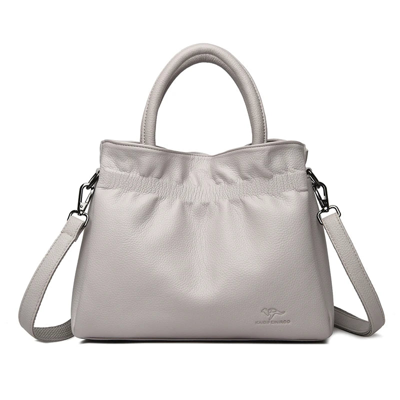 Luxury Soft Leather Shoulder Crossbody Handbags Casual Tote
