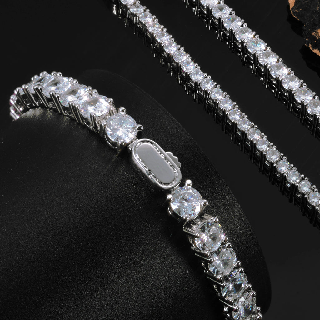 Stylish Bling Cubic Zirconia Tennis Bracelet 3/4/5MM