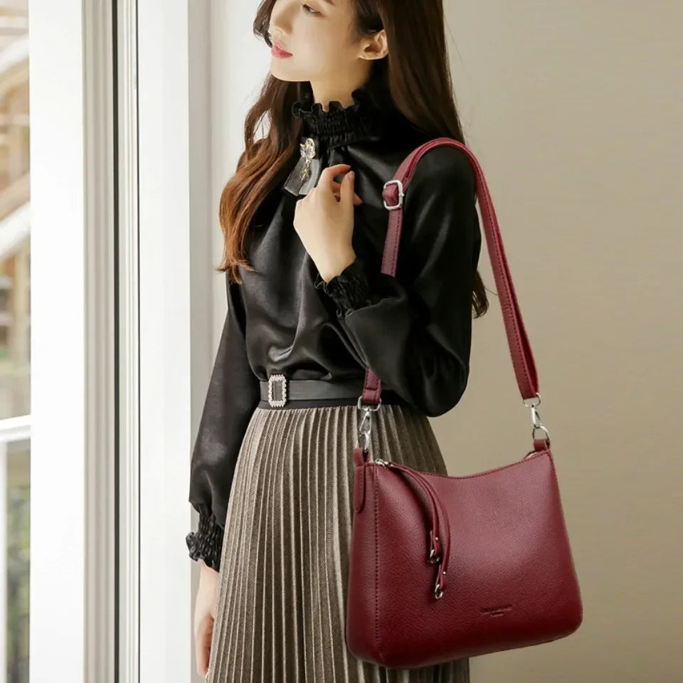 Genuine Leather Shoulder Bag Luxury Design Crossbody Bag