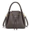 Genuine Leather Top-Handle Bag Simple Fashion Bucket Bag
