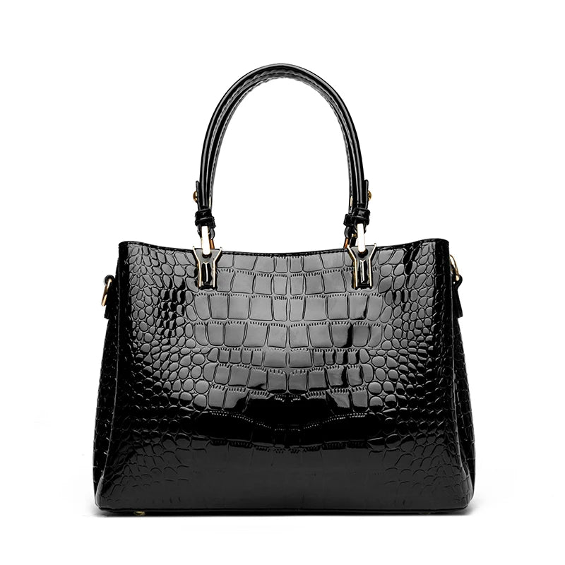 High Quality Luxury Handbag Crocodile Pattern Shoulder Tote