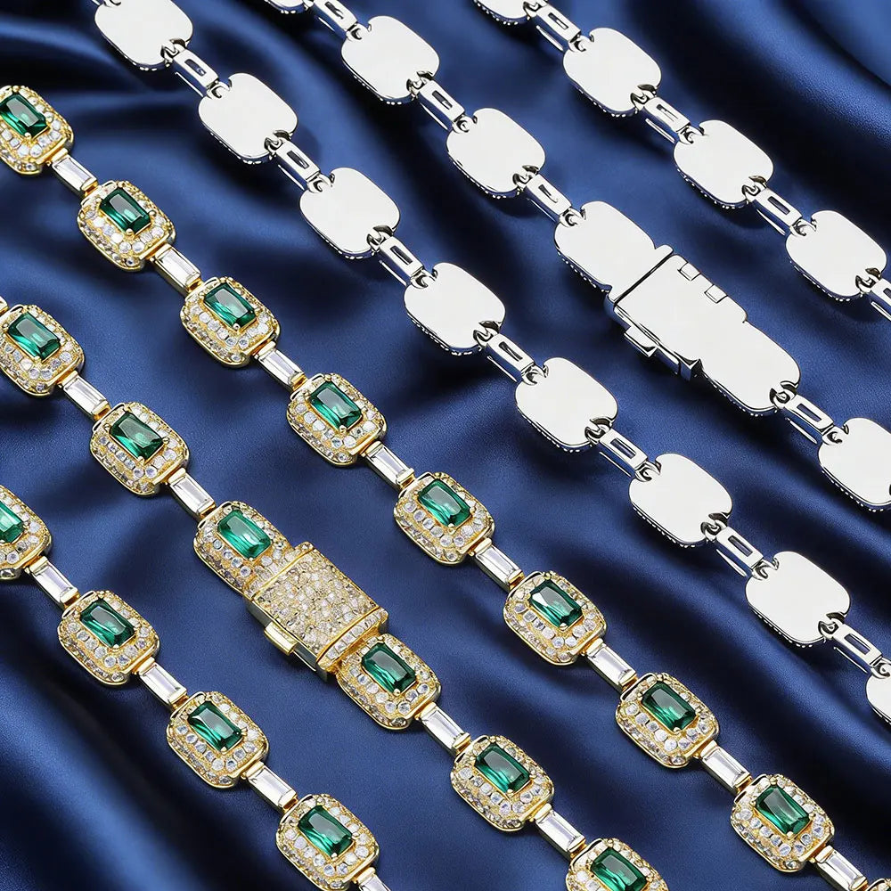 7mm Fashionable Jade Green Cubic Zirconia Bracelet