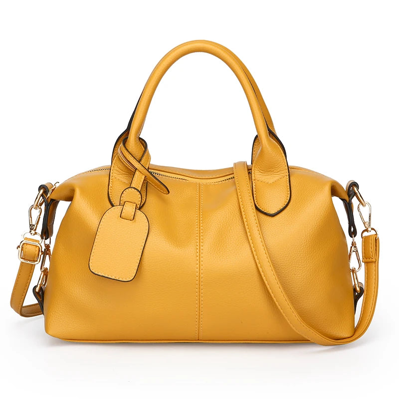 Soft PU Leather Shoulder Bag Casual Tote Bag For Women