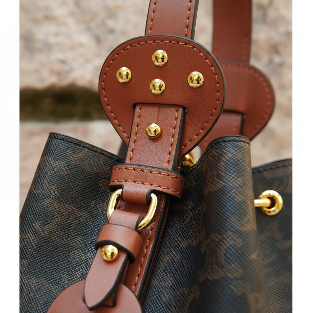 Large-capacity fashion single shoulder crossbody bucket bag