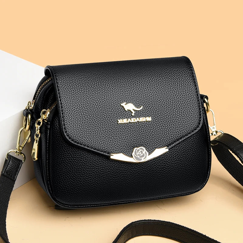 Elegant Soft Leather Shoulder Bag Design Fashionable Crossbody Bag Ladies Purse