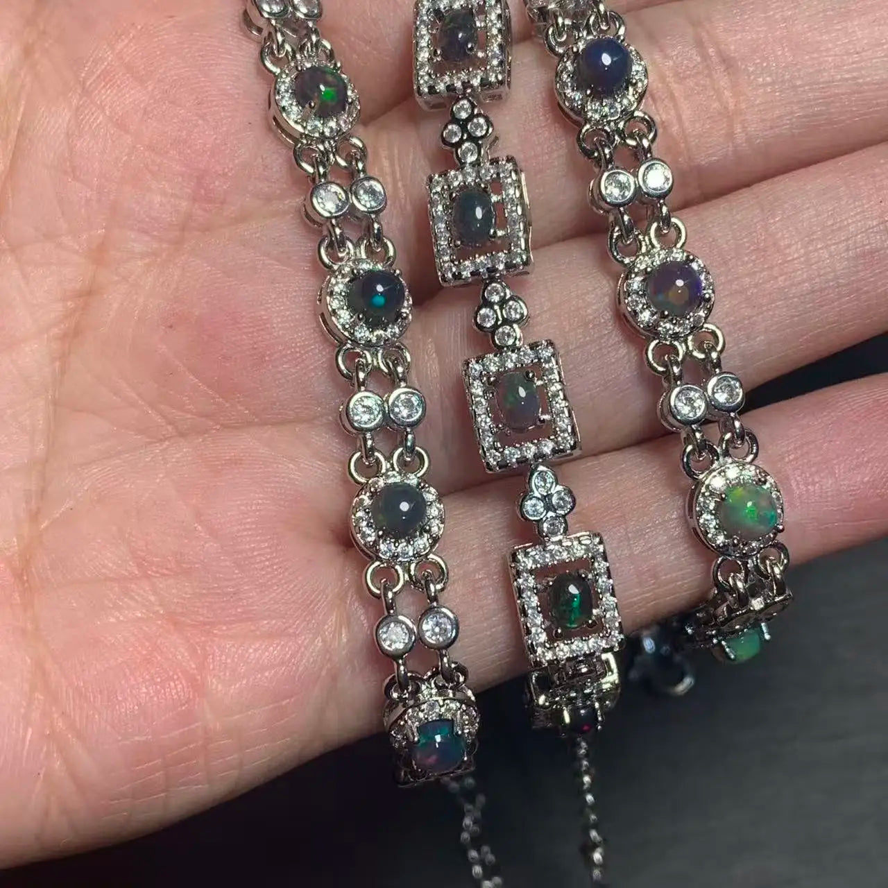 Gorgeous Color Natural Opal Bracelet Jewelry