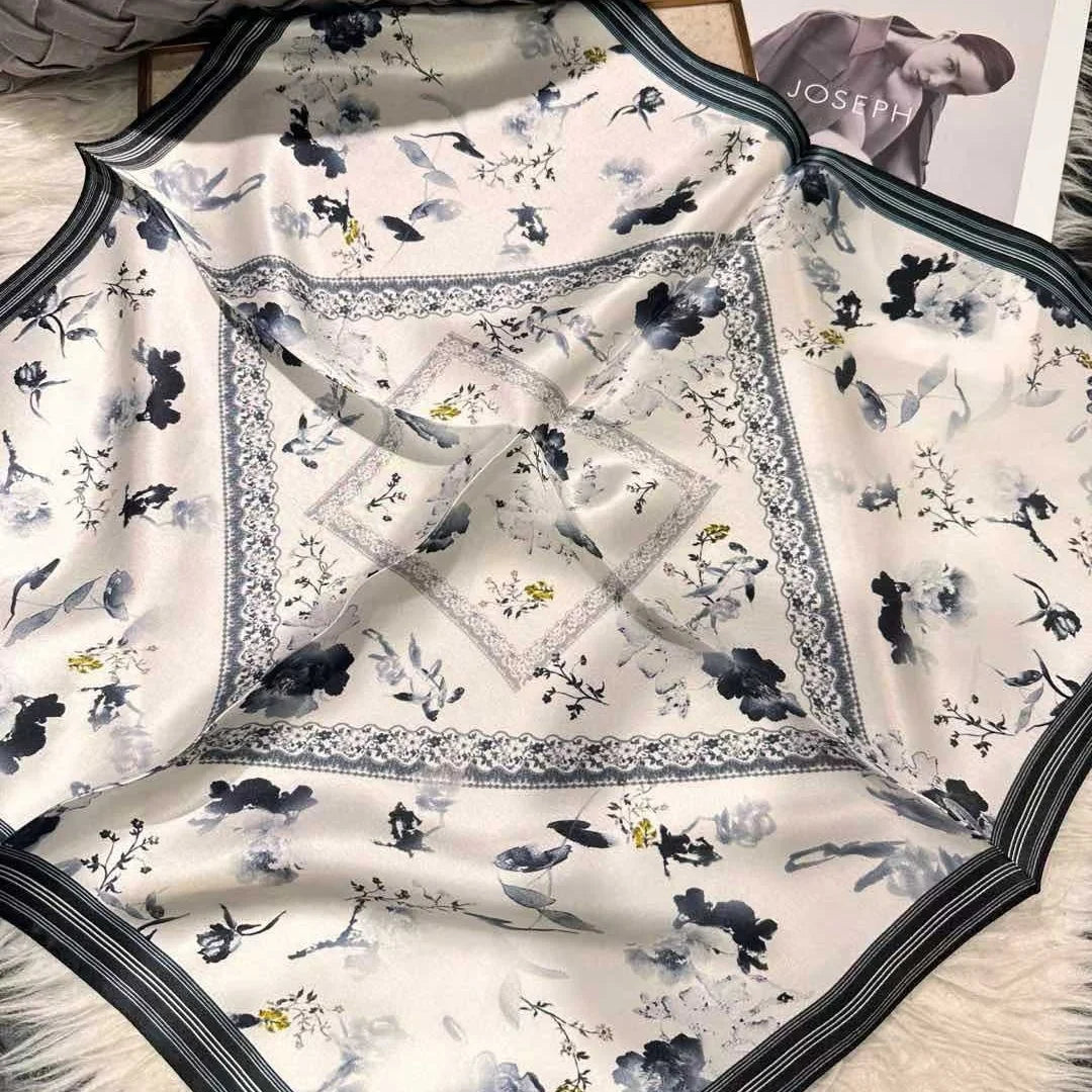 Women's 100% Mulberry Silk Scarf For Hair Headscarf