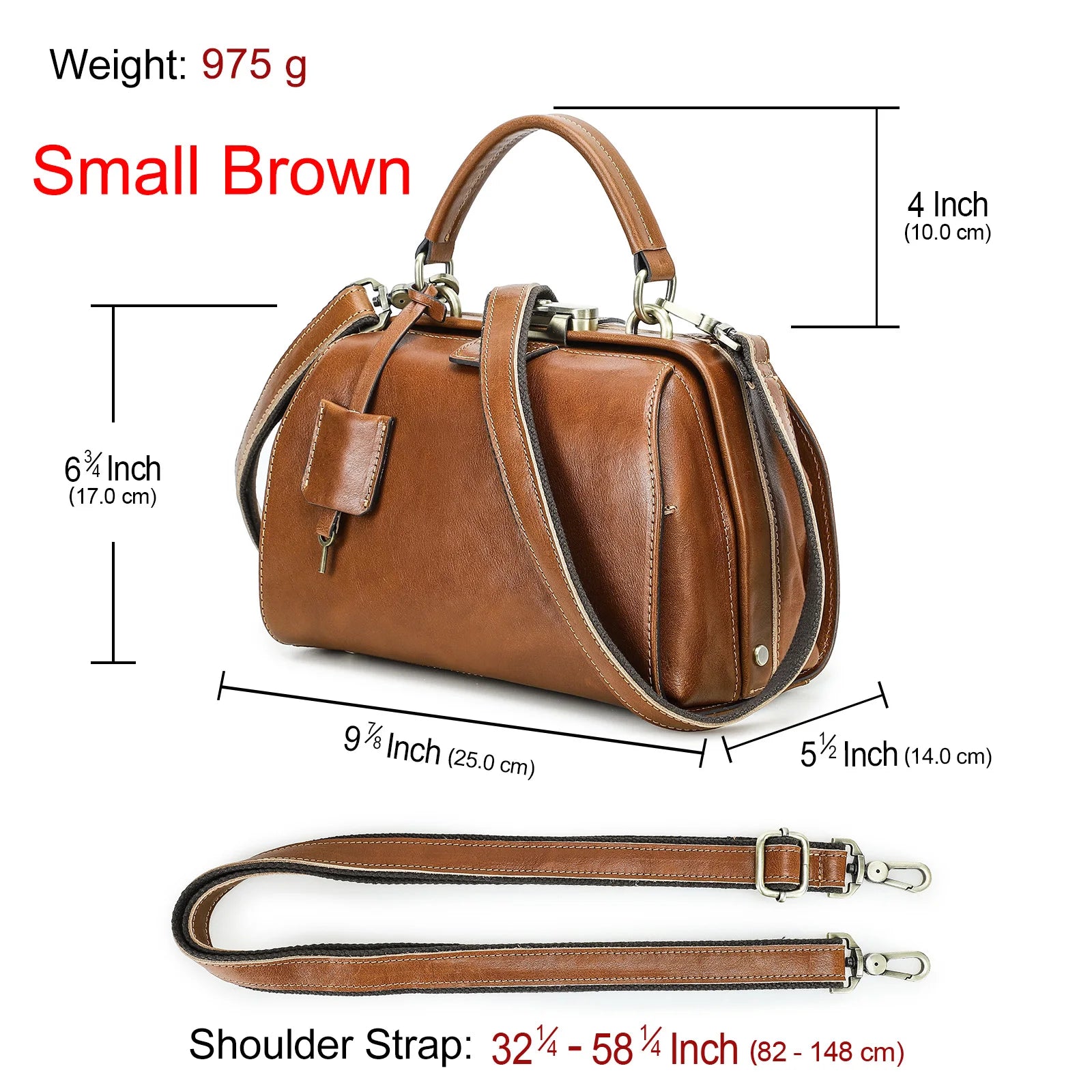 Genuine Leather Doctor Bag for Women Luxury Design Tote
