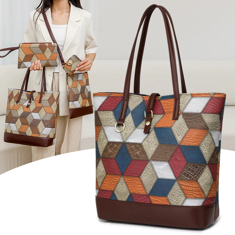 Soft Leather Large Capacity Tote Handheld Single Shoulder Bag