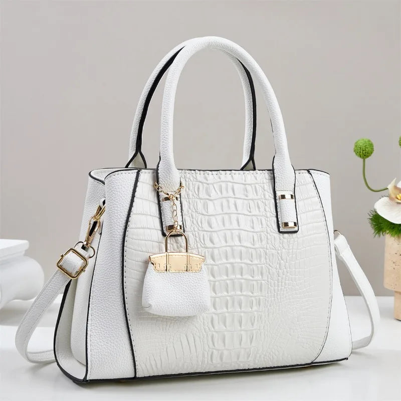Fashionable Crocodile Pattern Women's Crossbody Bag