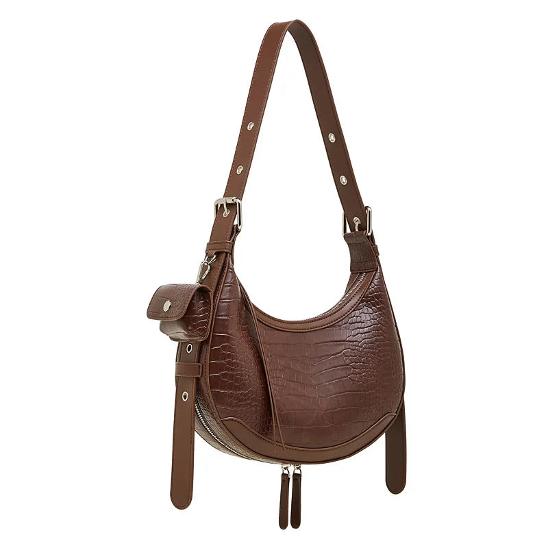 Genuine leather Crossbody Bag Fashion Crocodile Pattern Handbag