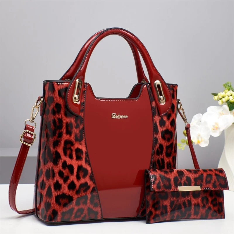 Patent Leather Handbag Crossbody Bags Large Capacity Tote