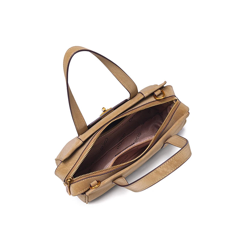 Fashionable Retro Brown Suede Handbag For Women