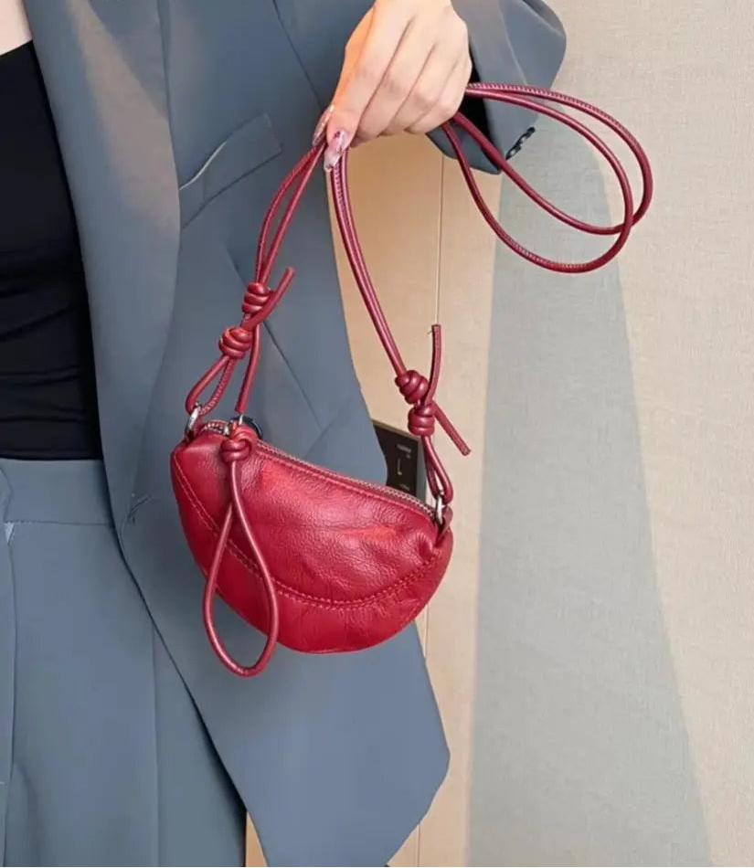 Genuine Leather Shoulder Crossbody Bag Luxury Design Fashion Mini Coin Purse Bag