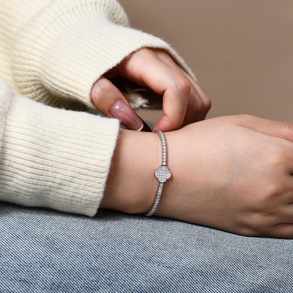 Moissanite Tennis Bracelet GRA Certified Pass Diamond Jewelry