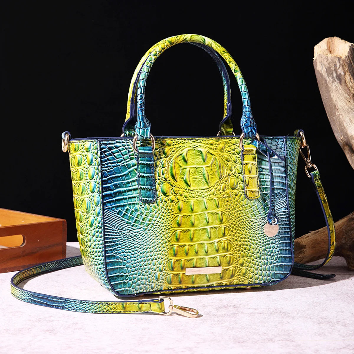 Crocodile Pattern Crossbody Bag Fashion Design Luxury Bag