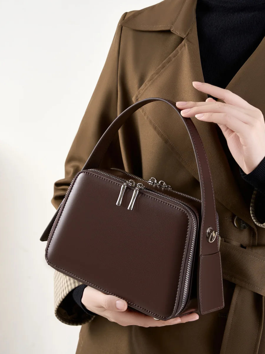 Genuine leather handbags vintage shoulder crossbody bags luxury high quality