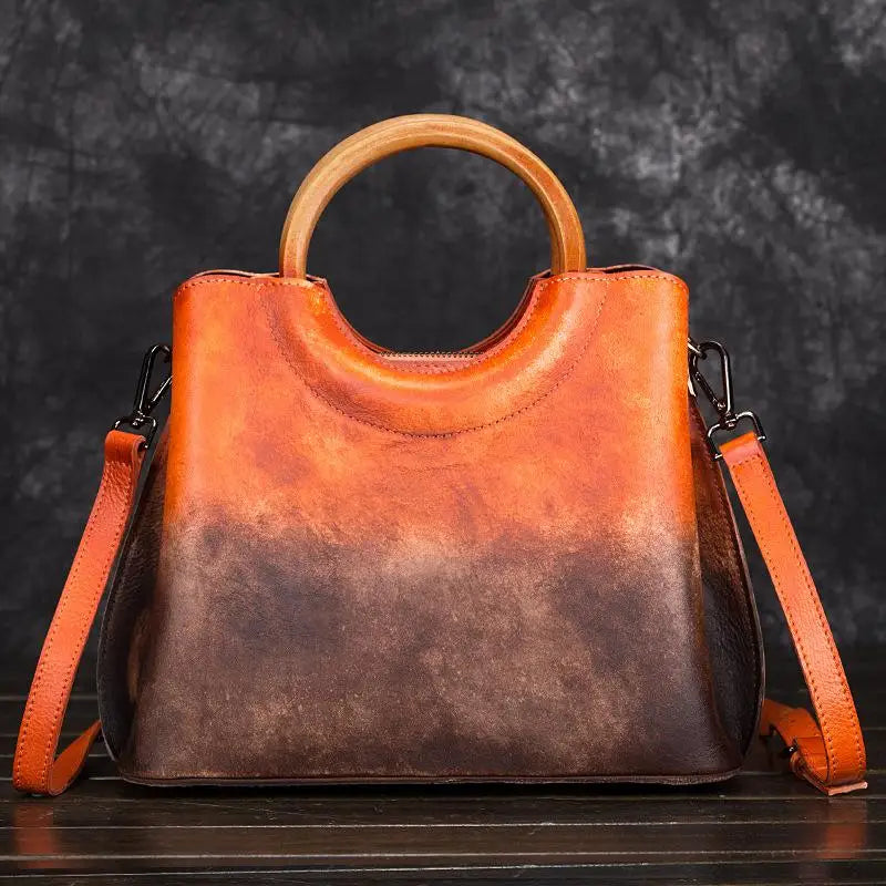 Retro Handmade Genuine Leather Shoulder & Crossbody Bag