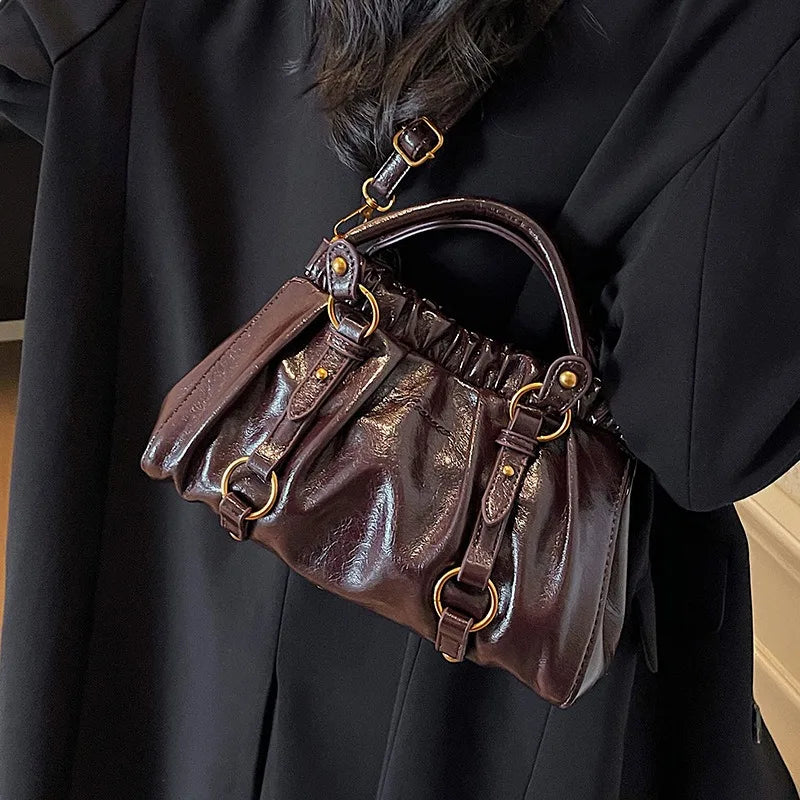 Advanced Retro Handbag Versatile Crossbody Bag Fashionable Hand-held Small Handbag