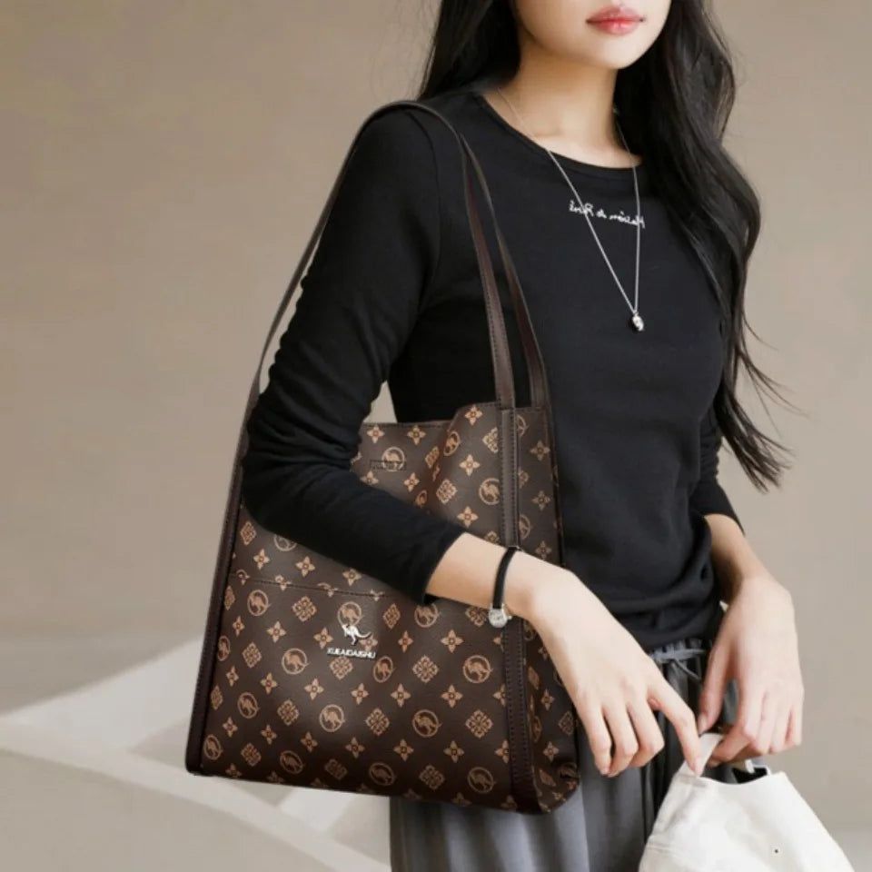 Genuine Brand High Quality Leather Casual Tote Luxury Handbag Top-handle Bag
