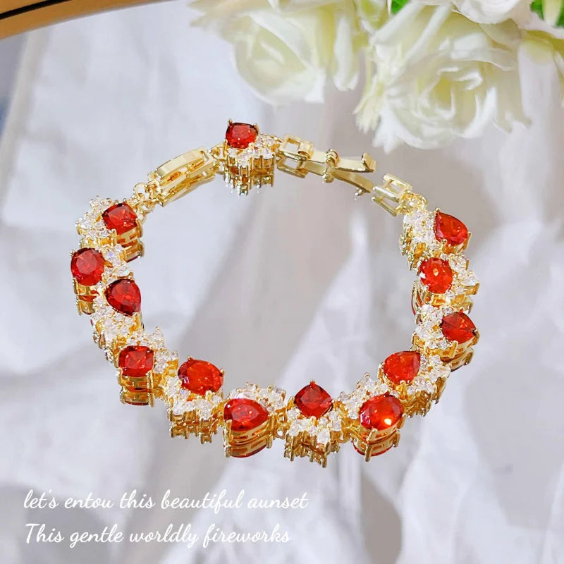 Exquisite Colorful Cubic Zirconia Luxury Bracelet