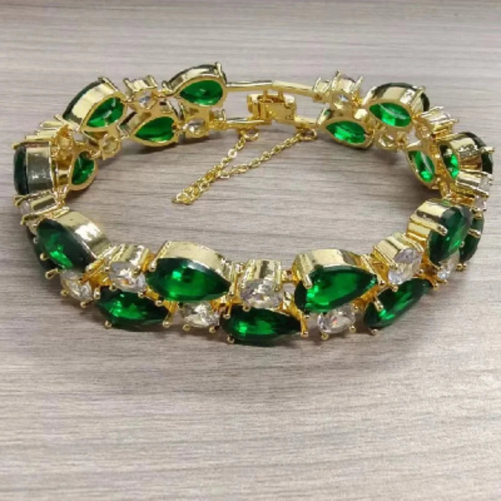 Light Luxury Style Mona Lisa Colored Zircon Luxury Fashion Bracelet Jewelry